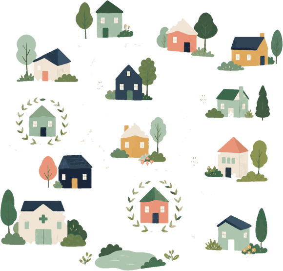Illustration of Afiyah's neighborhood service area